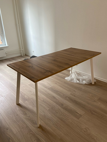 Стол раскладной Колон Лофт 120 32 мм дуб галифакс табако / черный матовый фото покупателя 154