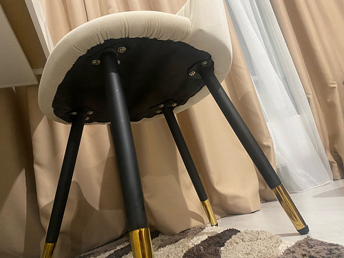 Стул на металлокаркасе Gabi latte / gold / black фото покупателя 327