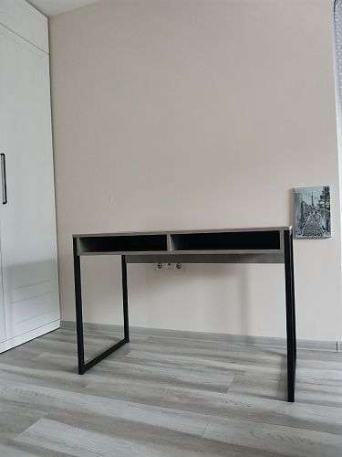 Письменный стол Леон Лофт бетон / черный матовый фото покупателя 66