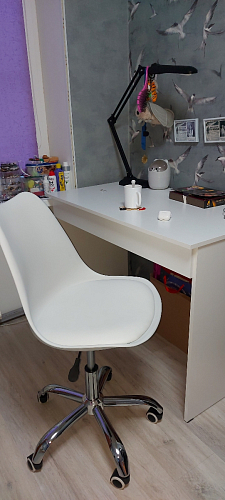 Компьютерное кресло Kolin с подушкой clear / white фото покупателя 376