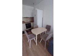 Стул на металлокаркасе Чилли синяя ткань / белый фото покупателя 375