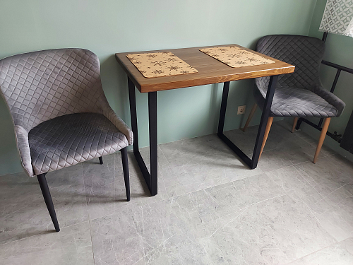 Деревянный стол Loft 90 x 60 см темный дуб фото покупателя 1