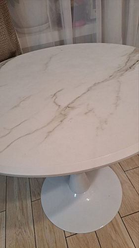 Стол Тулип 90х73 дуб вотан / белый  - Уцененный экземпляр фото покупателя 68