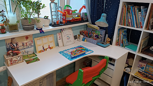 Письменный стол СПм-25 левый белый  - Уцененный экземпляр фото покупателя 8