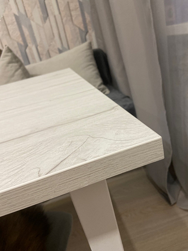 Деревянный стол Лота Лофт 120х75 белый матовый / дуб крафт золотой фото покупателя 672