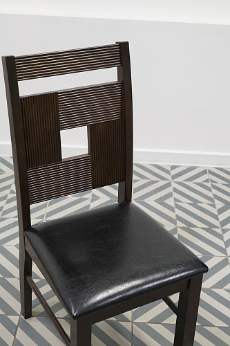 Деревянный стул Kubik dirty oak / black из шоурума 1