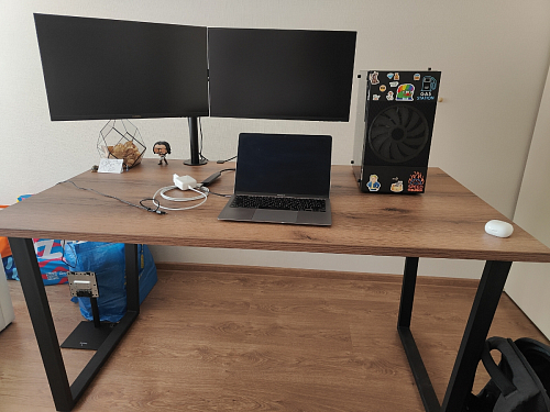 Деревянный стол Лота Лофт 140х80 дуб крафт табачный / черный матовый фото покупателя 822