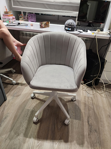 Компьютерное кресло Тибо светло-коричневый / белый фото покупателя 8