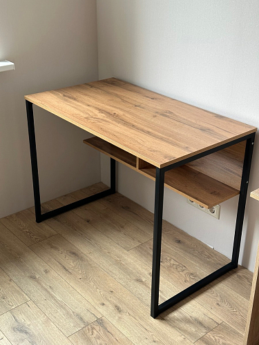 Письменный стол Клер Лофт дуб делано темный / черный матовый фото покупателя 27