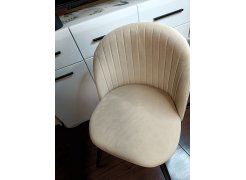 Стул на металлокаркасе Gabi 1 бежевый / черный с серебряными наконечниками фото покупателя 149