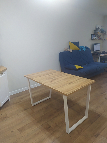 Деревянный стол Лота Лофт 140х80 черный матовый / бетон светлый фото покупателя 859