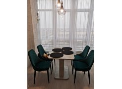 Стул на металлокаркасе Kora green / black фото покупателя 108