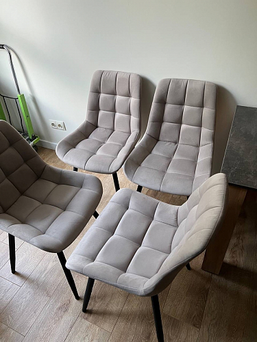 Стул на металлокаркасе Челси велюр коричневый / черный каркас фото покупателя 143