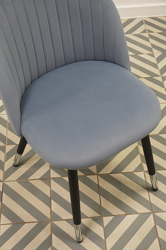 Стул на металлокаркасе Gabi gray / black из шоурума 3