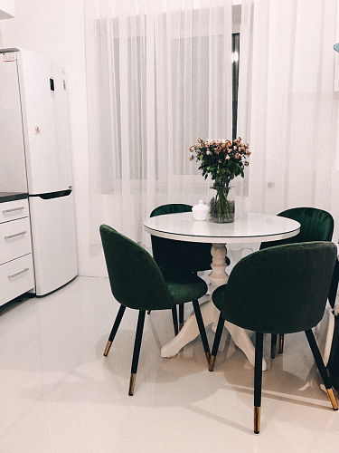 Стул на металлокаркасе Gabi green / black / silver фото покупателя 7