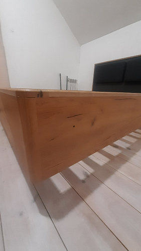 Двуспальная кровать Клауд 160х200 парящая дуб крафт золотой / антрацит фото покупателя 218