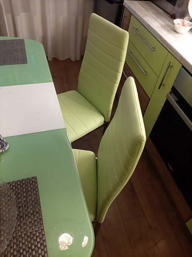 Стул на металлокаркасе DC2-001 искусственная кожа черный / черный фото покупателя 18