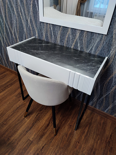 Стул на металлокаркасе Gabi latte / gold / black фото покупателя 420