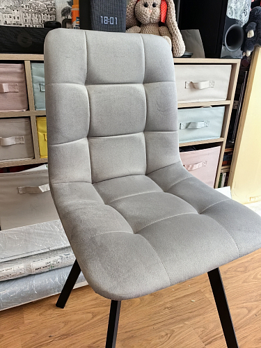 Стул на металлокаркасе Чилли К темно-серый (velutto 32) / черный фото покупателя 434