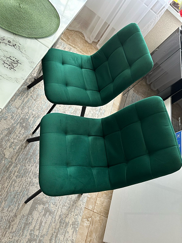 Стул на металлокаркасе Чилли черный / зеленый фото покупателя 1244