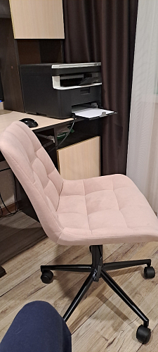 Компьютерное кресло Честер экокожа бежевая / белый фото покупателя 17