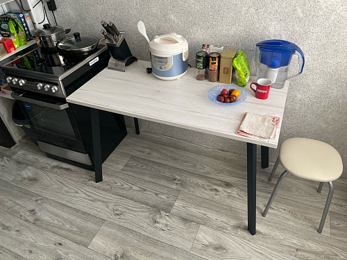 Деревянный стол Барон О 200 х 90 белая пленка шагрень / белый фото покупателя 8