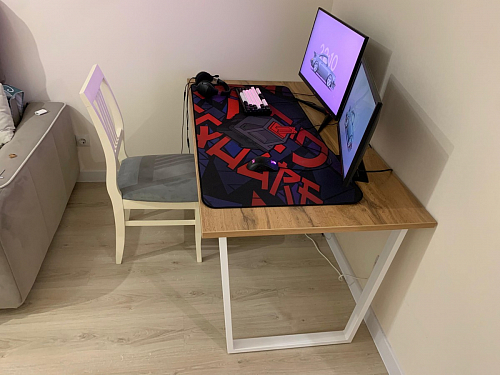 Деревянный стол Лота Лофт 140х80 дуб крафт табачный / черный матовый фото покупателя 480