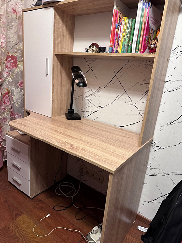 Письменный стол КСТ-16 левый венге / беленый дуб фото покупателя 115