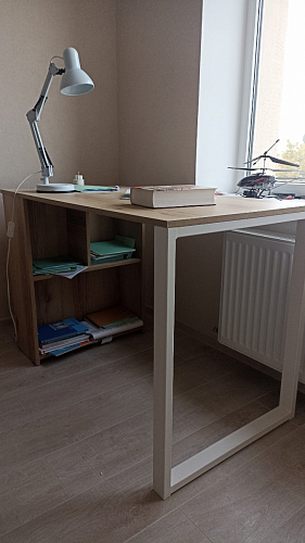 Письменный стол Битти Лофт 116х60х75 креатель / черный матовый фото покупателя 126