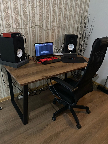 Стол Лота Лофт 120 32 мм бетон / черный матовый фото покупателя 564