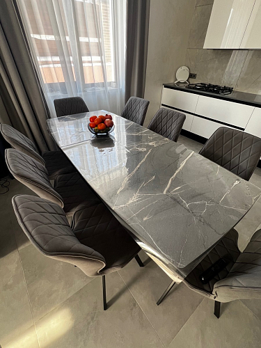 Деревянный стол Эудес 160(205)х90 сабия / черный фото покупателя 21