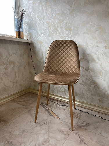 Стул на металлокаркасе Capri dark beige / white фото покупателя 7