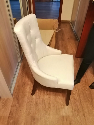 Стул Elegance dark walnut / fabric cream фото покупателя 5