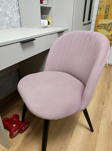 Стул на металлокаркасе Gabi dark beige / black / silver фото покупателя 720