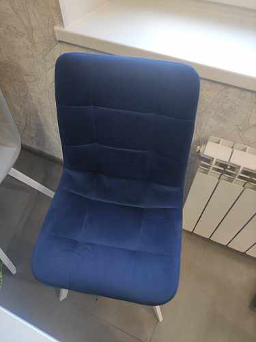 Стул на металлокаркасе Чилли К светло-серый велюр / черный каркас фото покупателя 622