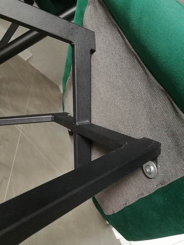 Стул на металлокаркасе Чилли К светло-серый велюр / черный каркас фото покупателя 199