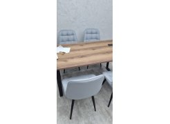 Стол Лота Лофт 140 25 мм черный матовый / бетон фото покупателя 72