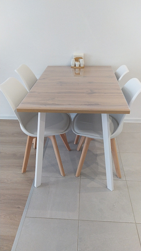 Стол Тринити Лофт 120 32 мм дуб галифакс табако / черный матовый фото покупателя 815