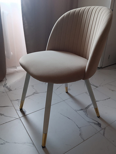 Стул на металлокаркасе Gabi 1 light blue / black / gold фото покупателя 246