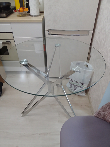 Стеклянный стол Riga прозрачный фото покупателя 1