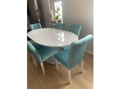 Стул Amelia white / fabric tiffany фото покупателя 5
