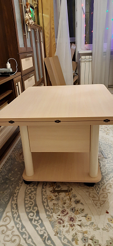 Стол-трансформер Виват дуб вотан / хром фото покупателя 8