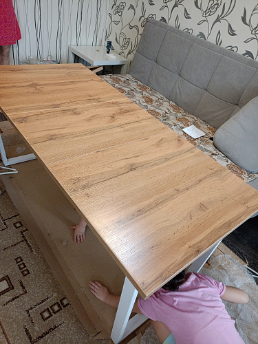 Деревянный стол Лота Лофт 120x75 дуб крафт табачный / черный матовый фото покупателя 452