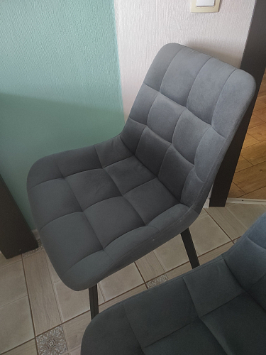 Стул на металлокаркасе Челси бежевый / черный фото покупателя 97