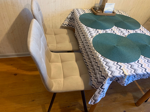 Стул на металлокаркасе Чилли синяя ткань / белый фото покупателя 1179