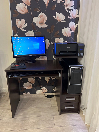 Стол компьютерный Джаз-24 правый белый фото покупателя 124