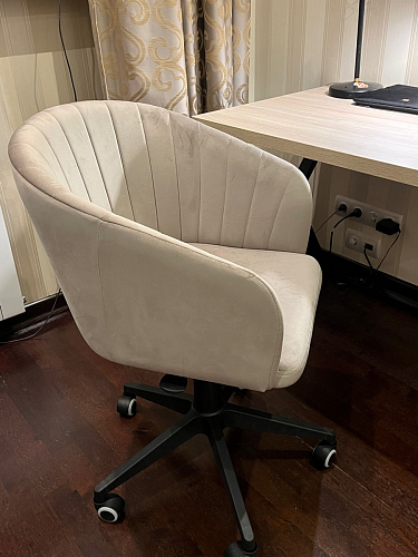 Компьютерное кресло Тибо светло-коричневый / белый фото покупателя 152