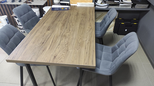 Стул на металлокаркасе Челси велюр коричневый / черный каркас фото покупателя 170