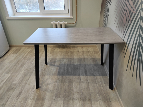 Стол Тринити Лофт 120 32 мм бетон / черный матовый фото покупателя 47