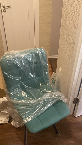 Стул на металлокаркасе Чилли К светло-серый велюр / черный каркас фото покупателя 203